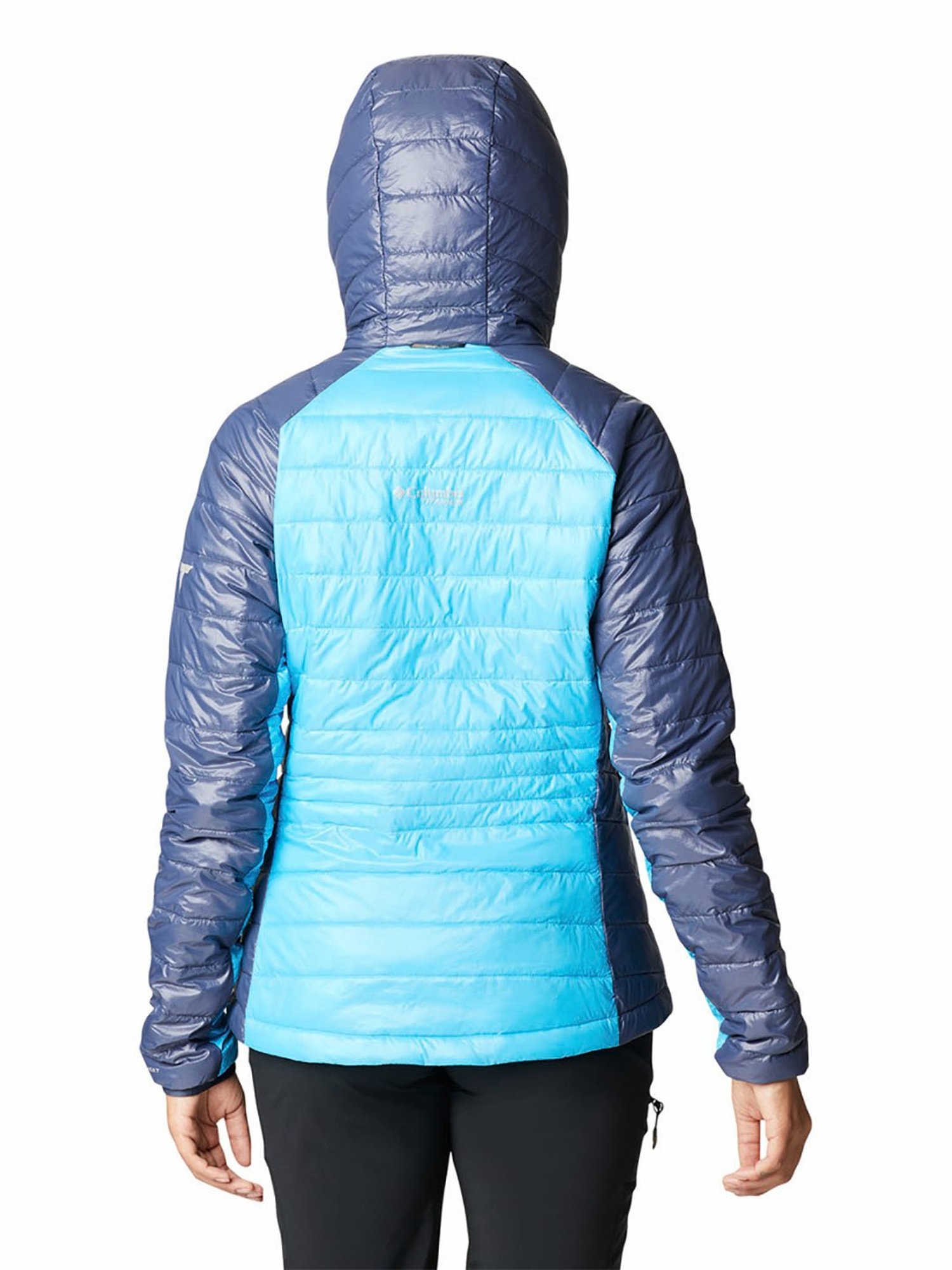 Columbia Blue Full Sleeve Platinum Peak Puffer Jacket