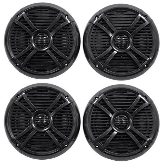4 rockville rmsts80b 8" 2000 watt waterproof marine boat speakers 2way black