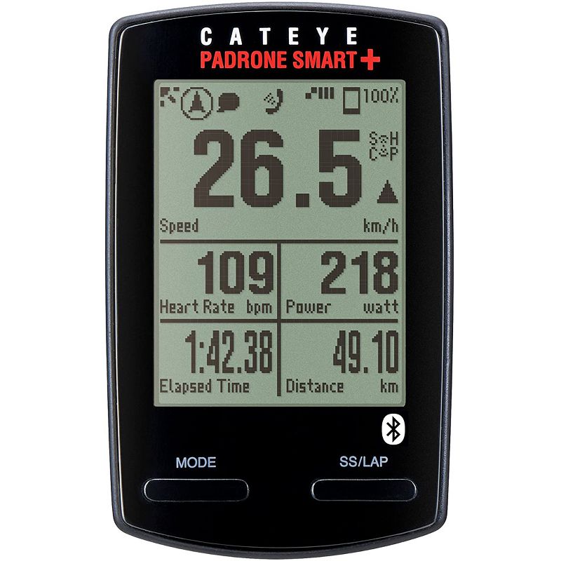 CatEye Padrone Smart + Cycling Computer- CC-SC100B - Black