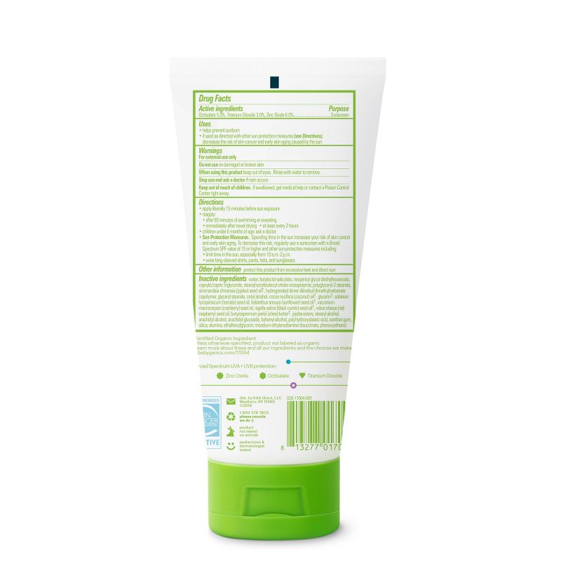 Babyganics Kids' Sunscreen Lotion - SPF 50 - 2ct/6 fl oz