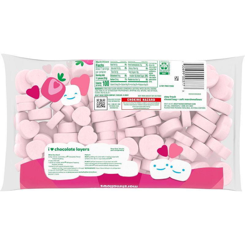 Kraft Jet-Puffed Strawberry Marshmallow Hearts - 8oz