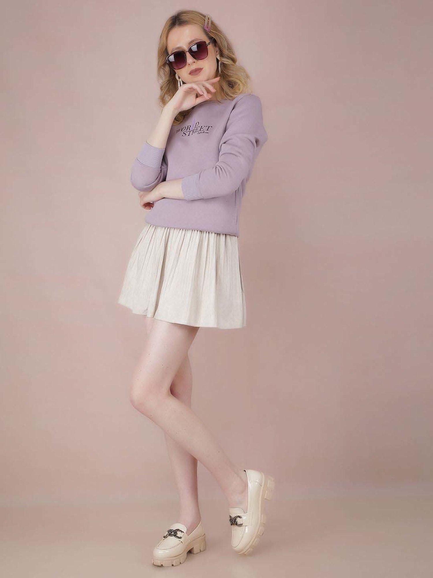 Crimsoune Club Purple Printed Sweatshirt