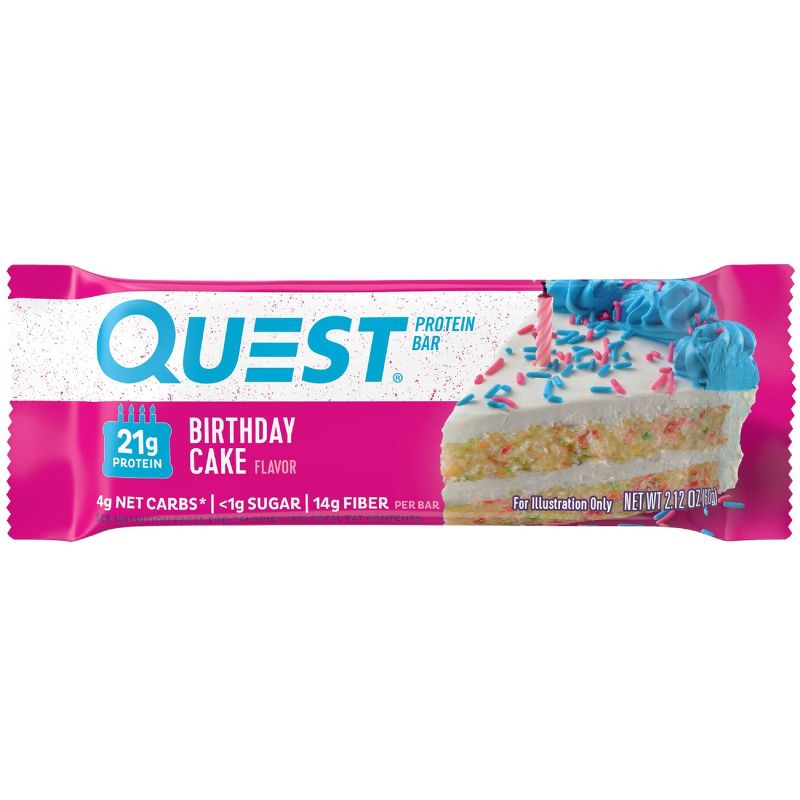 Quest Birthday Cake Protein Bar - 8ct/16.96oz Total