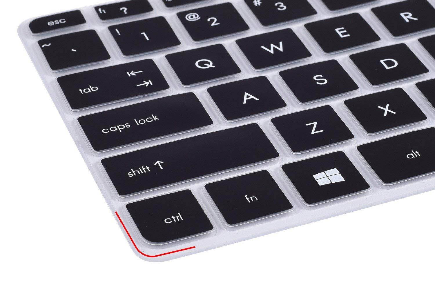 Keyboard Cover for 15.6" HP Pavilion 15-b 15-d 15-e 15-f 15-g 15-j 15-k 15-n 15-p 15-r 15-u m6-k m6-n, 17.3" ENVY 17-j 17t-j 17-e m7-j - Compatible Models Listed in Product Description, Black