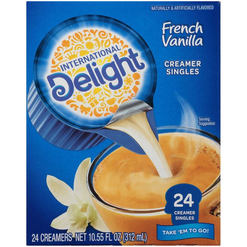 International Delight French Vanilla Singles Coffee Creamer - 24ct