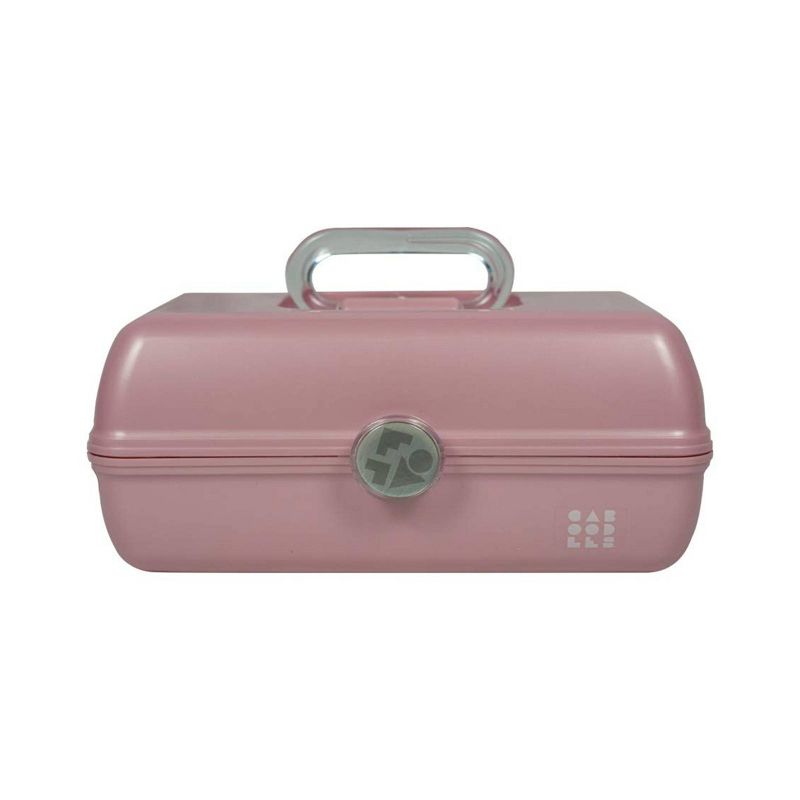 Caboodles Train Case Color Block Metallic Makeup Bag