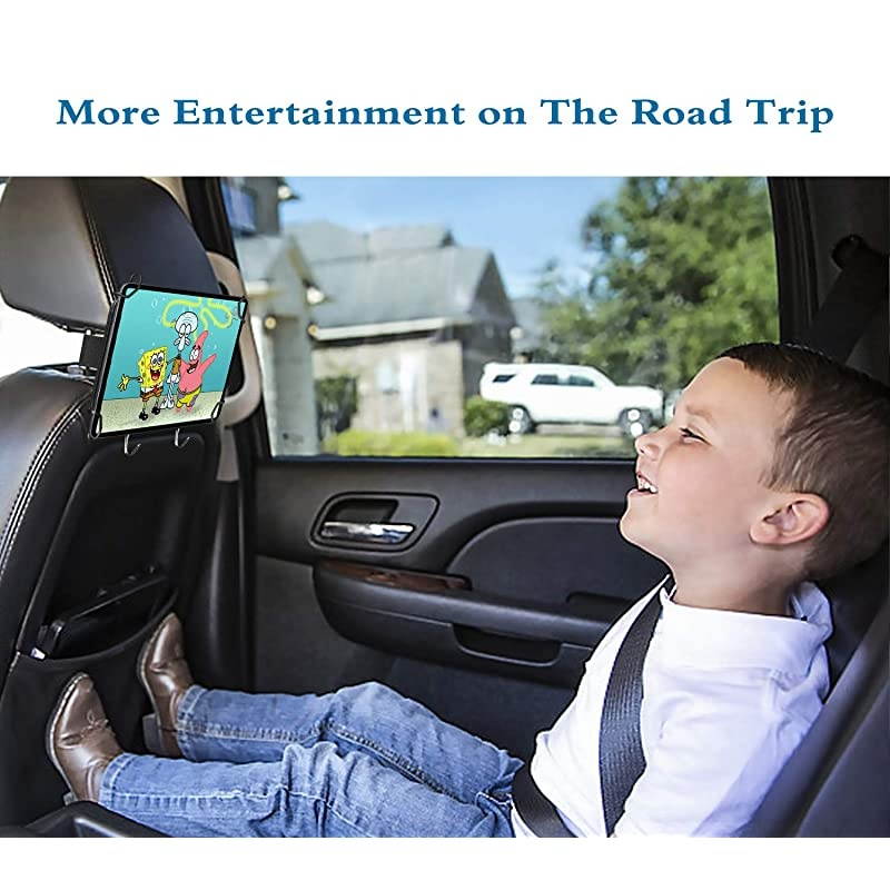 Car Headrest Holder Universal Car Tablet Holder Headrest Mount for 7quot11quot Tablet Compatible with iPad Pro 11 2020 iPad 102quot 2019 iPad Air 3 2 Mini 5 4 3 iPad 4 3 2 Galaxy Tab Black