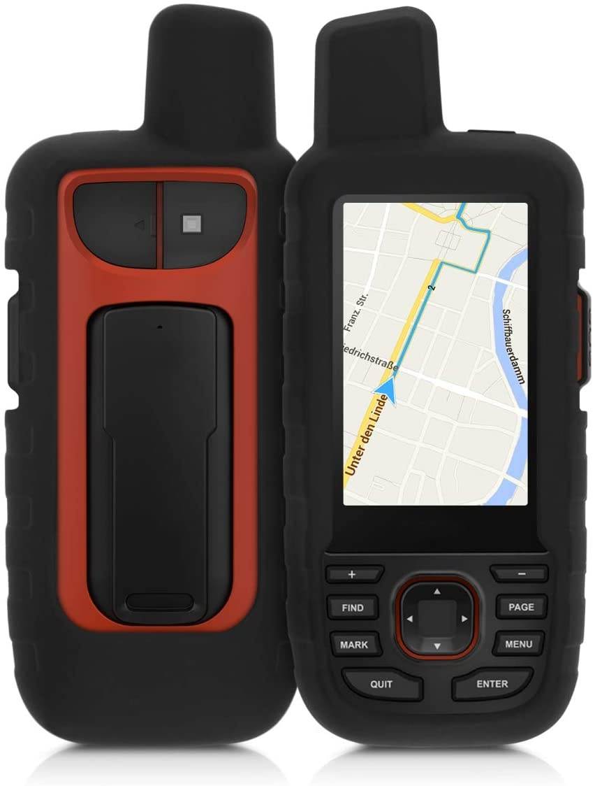 kwmobile Case Compatible with Garmin GPSMAP 66i - GPS Handset Navigation System Soft Silicone Skin Protective Cover - Black