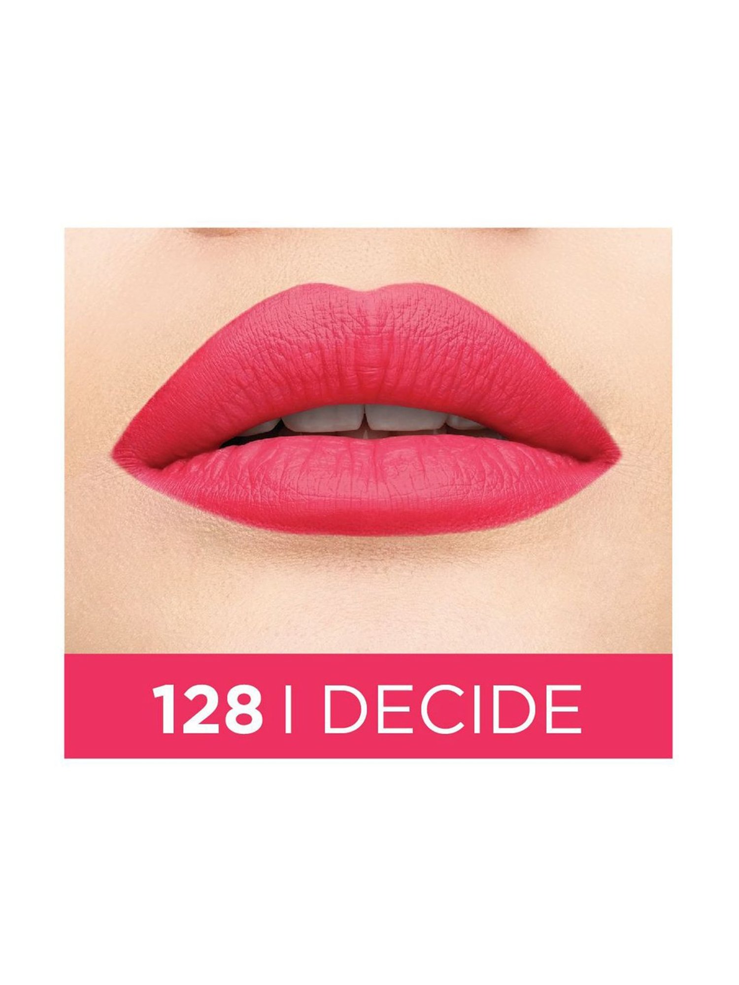 L'Oreal Paris Rouge Signature Matte Liquid Lipstick - 128 I Decide,7ml