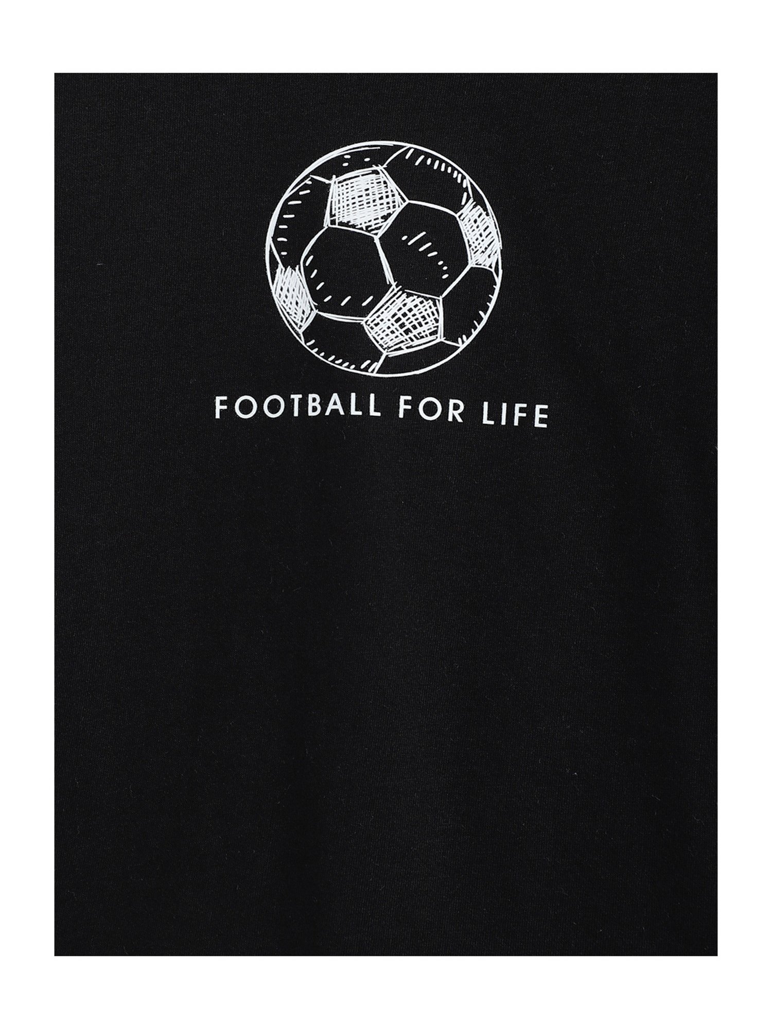 Campana Kids Black Printed Full Sleeves T-Shirt