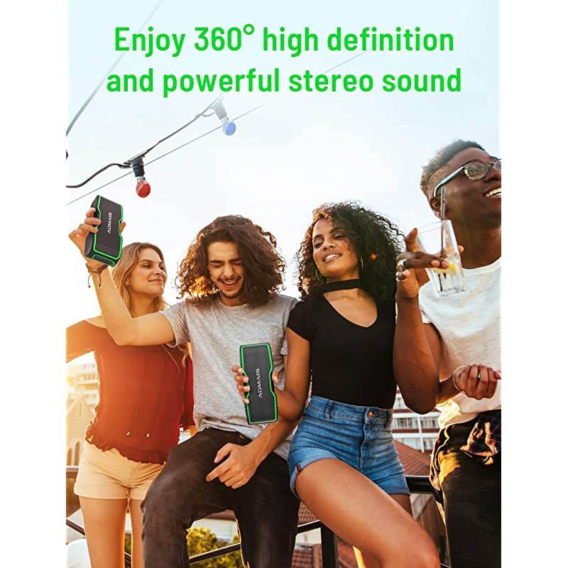 Sport II+ Bluetooth Speakers, Portable Outdoor Wireless Speaker, 30H Playtime, 20W HD Stereo Sound & Richer Bass,IPX7 Waterproof,Travel Bluetooth Speaker,100ft Bluetooth for Party,Beach,Shower