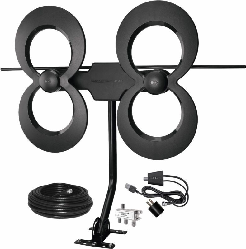 Antennas Direct - ClearStream 4MAX Complete Amplified Indoor/Outdoor HDTV Ant...
