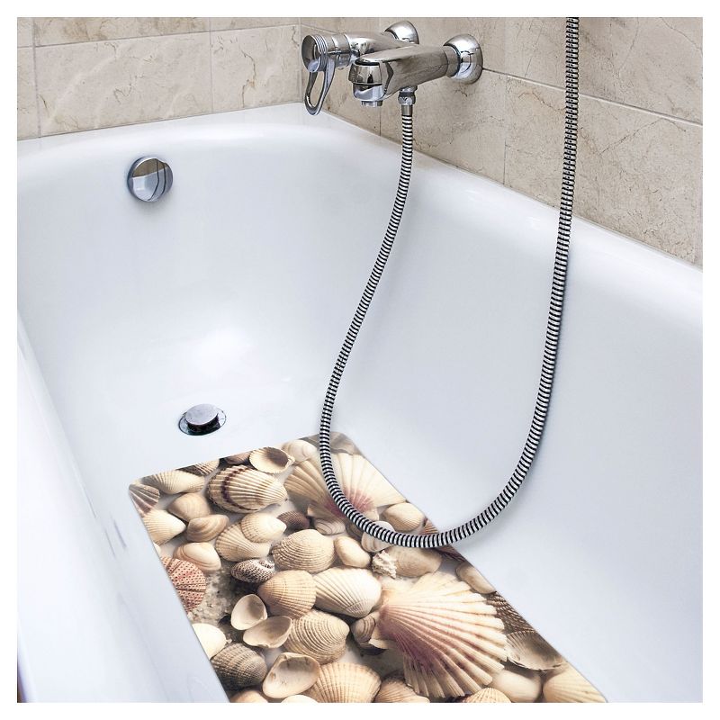 Seashells Bath Mat Beige - Splash Home