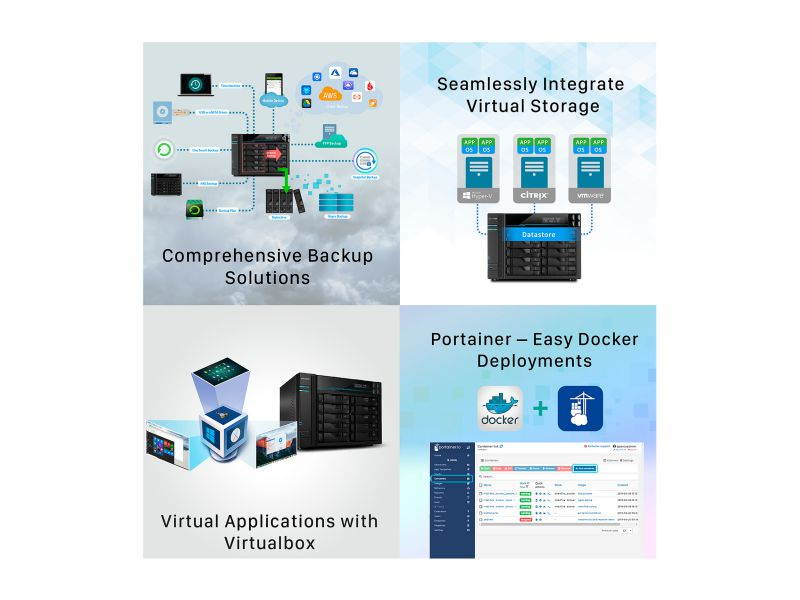 Asustor AS7110T | Lockerstor 10 Pro | Enterprise Network Attached Storage | 3.4GHz Quad-Core, One 10GbE Port, Three 2.5GbE Port, 8GB RAM DDR4 (10 Bay Diskless NAS)
