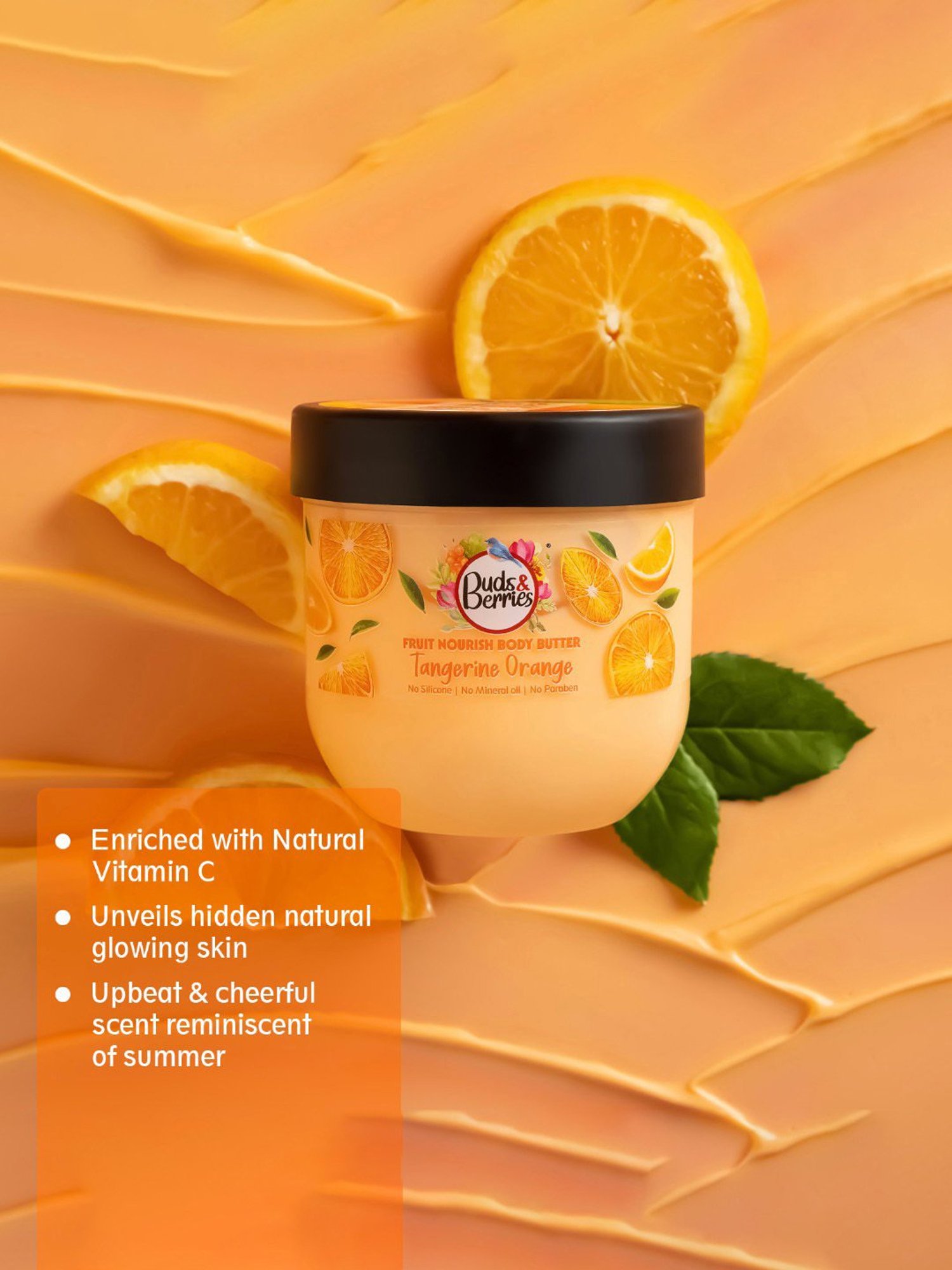 Buds & Berries Tangerine Orange Fruit Nourish Body Butter - 200 ml