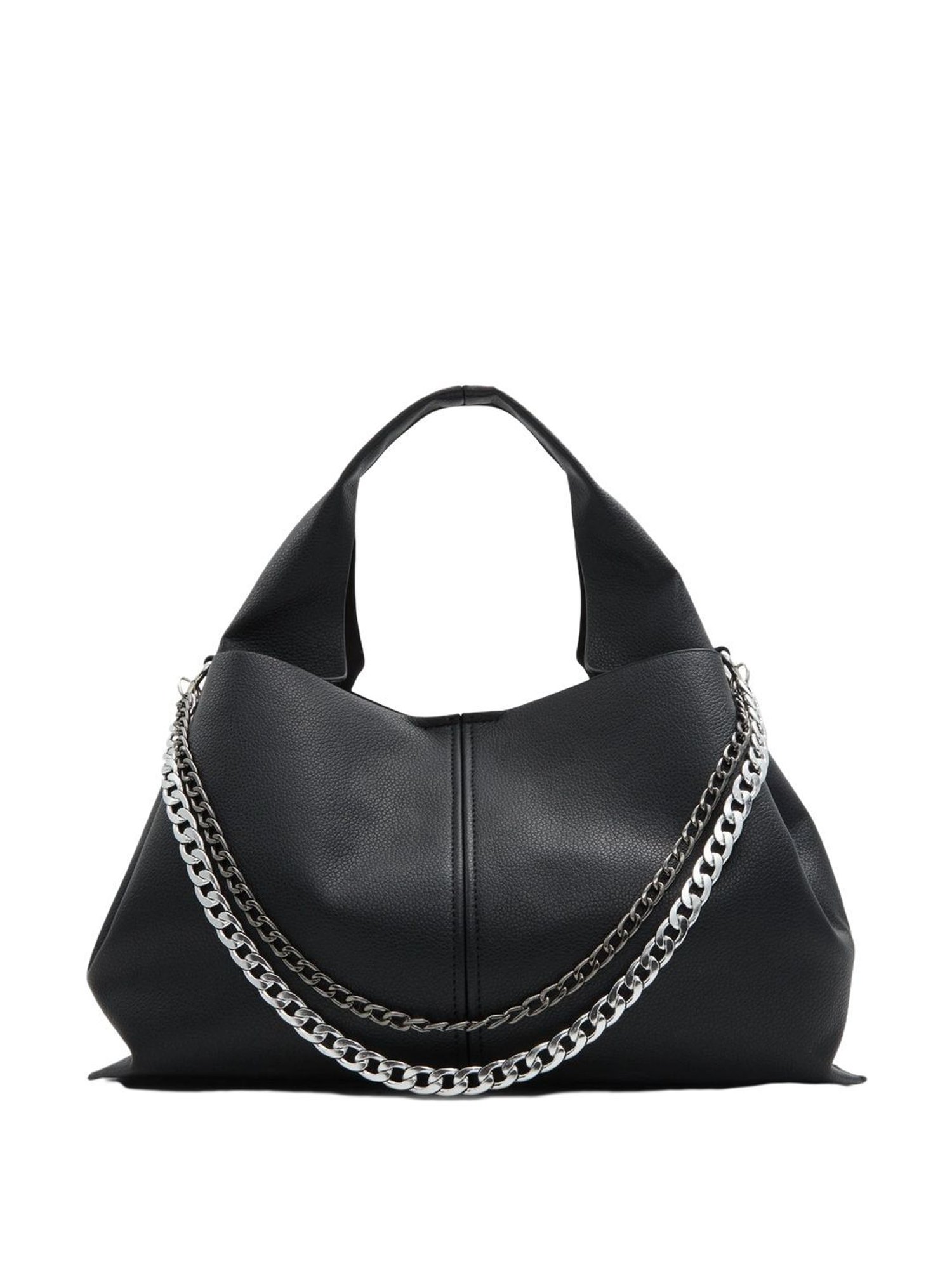 Call It Spring Black Solid Medium Handbag