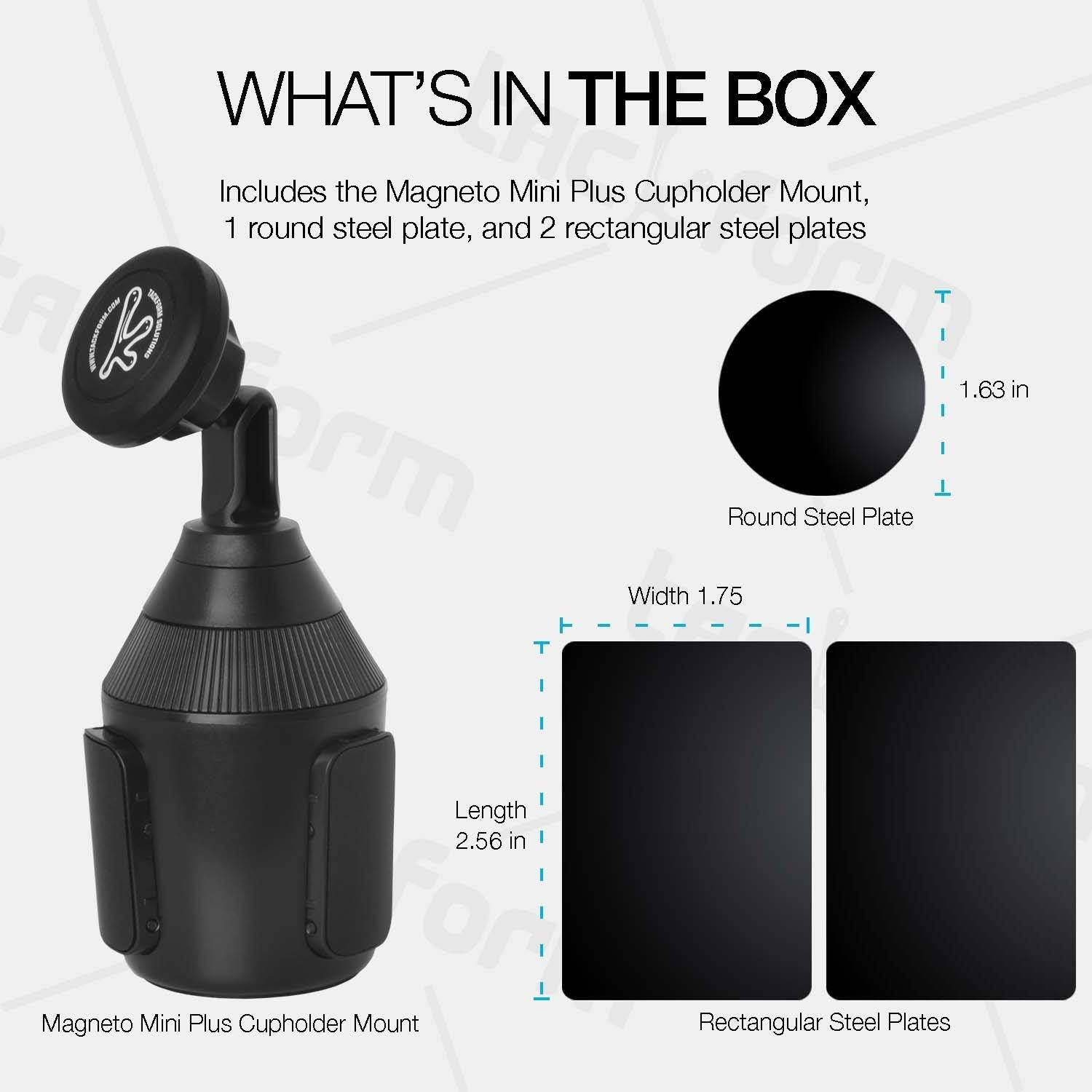 Car Phone Holder Magnetic Mount, Tackform [Cup Holder Magnet Phone Mount] Universal Car Phone Mount Fits ANY Size Phone - iPhone x, 8, 7 7 Plus 6s Plus Galaxy S9 S8 S7 S6 S5 Note 5/4/3