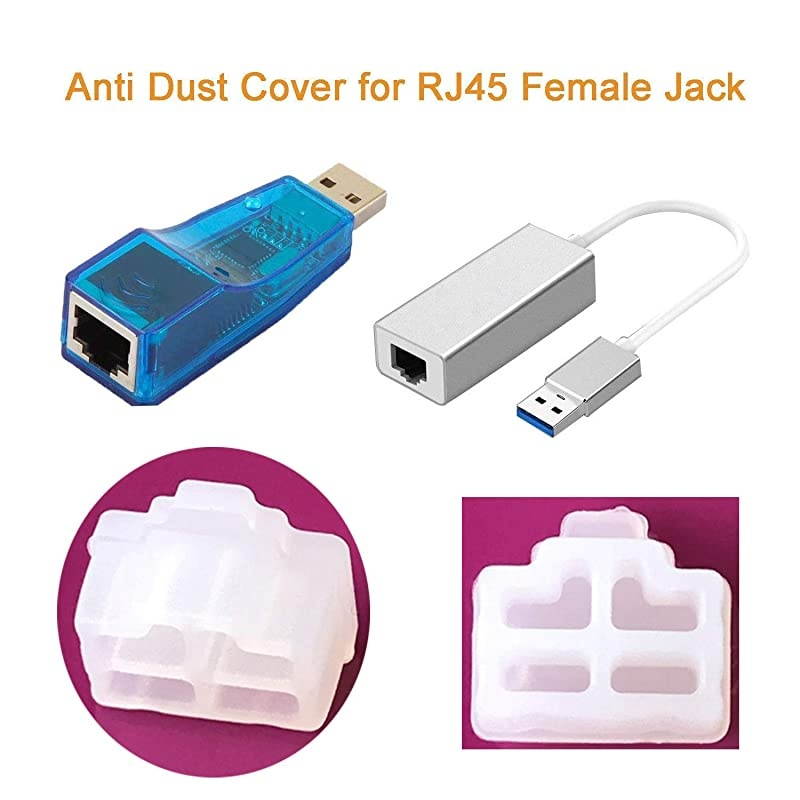 Ethernet Hub Port RJ45 Anti Dust Cover Cap Protector Plug (50PCS/White)