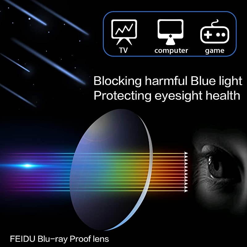 Blue Light Blocking Glasses Women Men- Computer Fake Glasses HD Clear Lens glasses3030 (Black+BAOWEN)