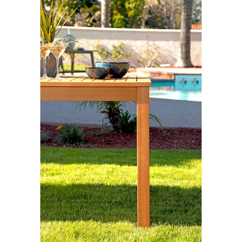 Tanner Eucalyptus Wood Outdoor Rectangle Dining Table - Natural Brown - Coaster