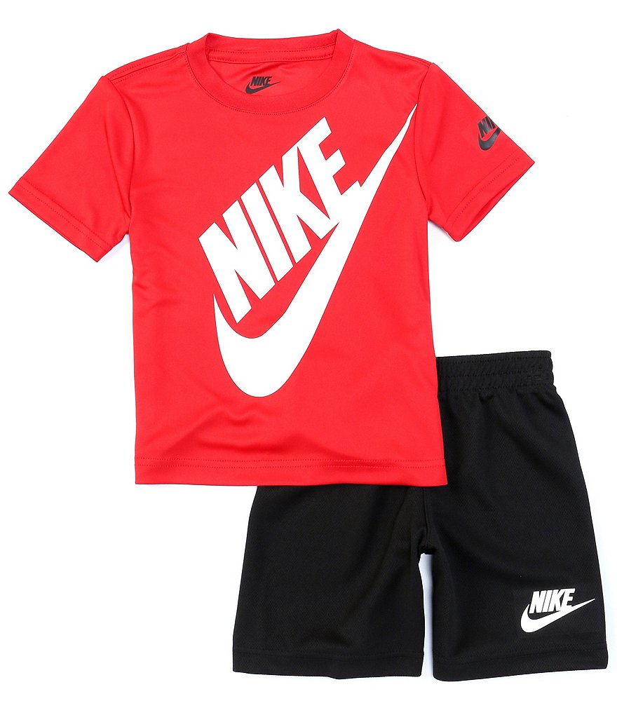 Champion Little Boys 2T-7 Short-Sleeve Script Logo Tee & Short Set