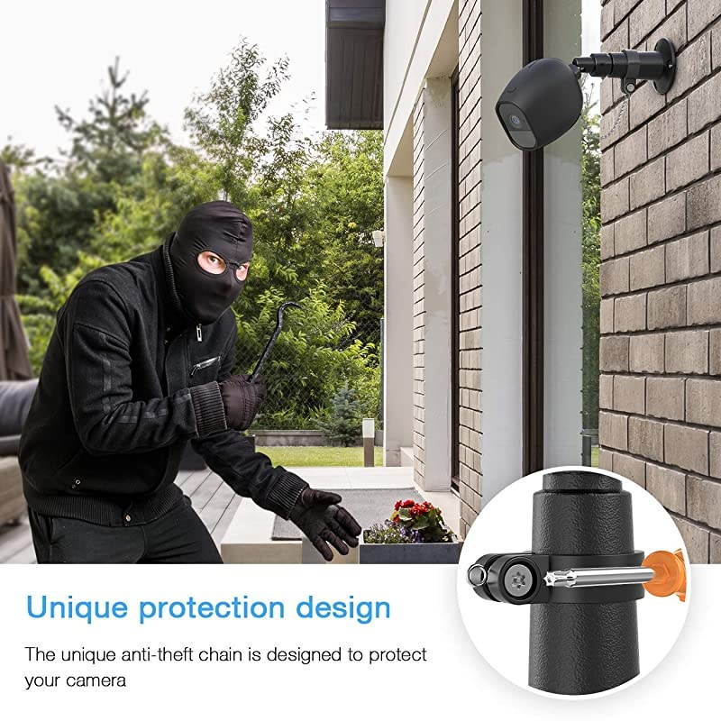 Pro 2 Mount Anti Theft Chain Lock with Silicone Skins for Pro and Pro 2 Black 2 Pack