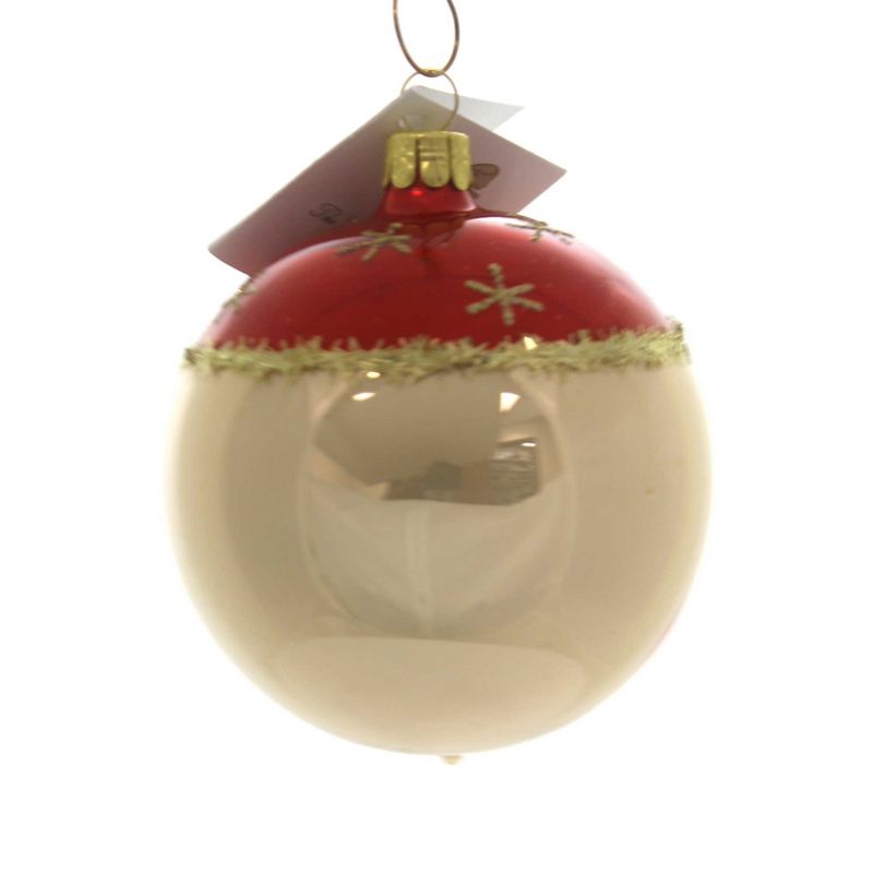 Golden Bell Collection 3.5" Funny Face Snowman Christmas Ornament Ball  -  Tree Ornaments