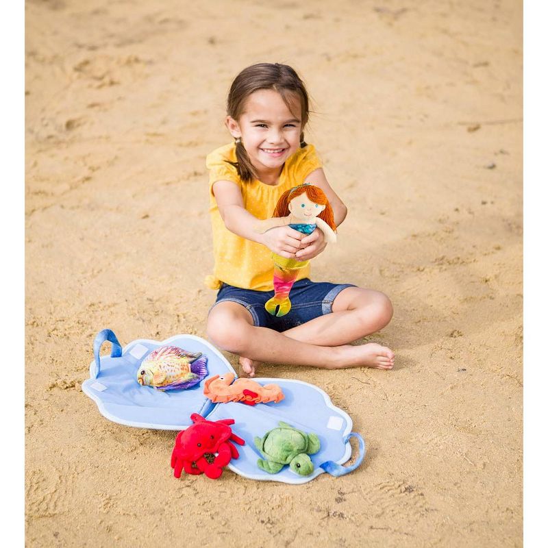 Magic Cabin - Plush Mermaid & Friends Traveling Play Set for Kids Imaginative Play
