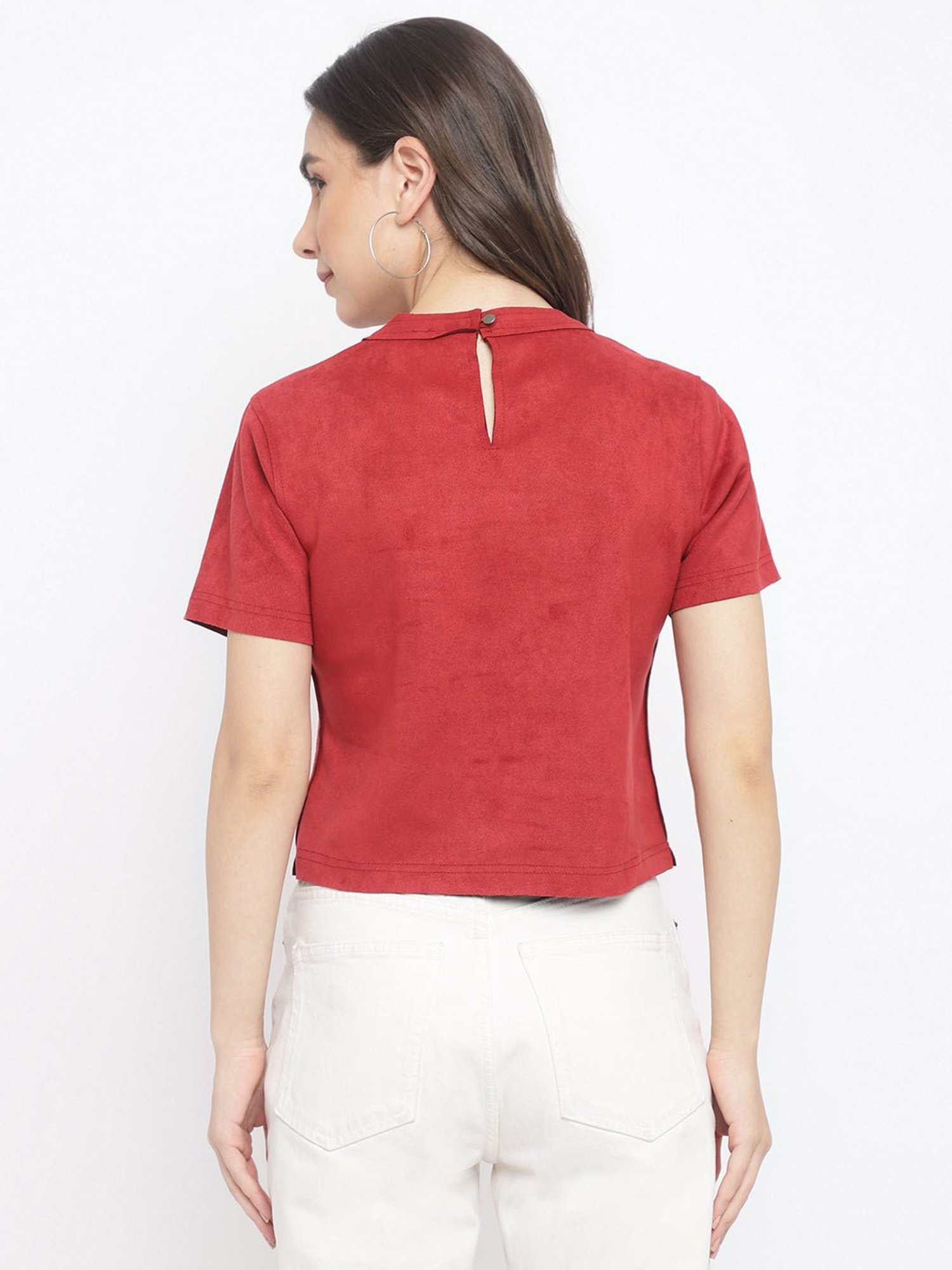 Latin Quarters Maroon Regular Fit Top