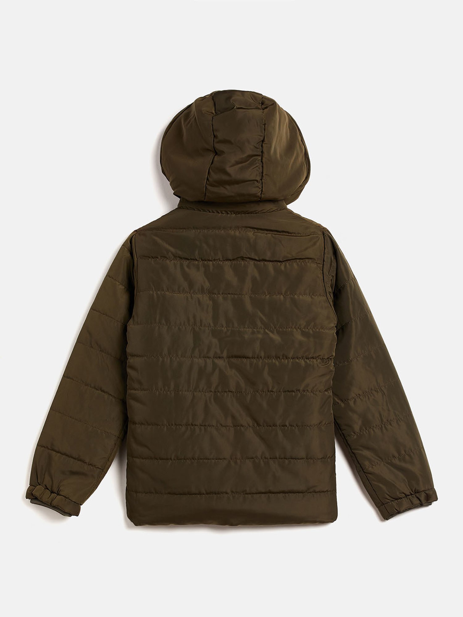 Allen Solly Junior Navy & Green Color Block Full Sleeves Jacket