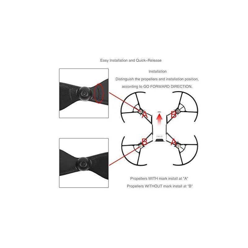 Accesssories 20pcs 5 Color QuickRelease Propellers Props 4pcs Black 4pcs White 4pcs Red 4pcs Yellow 4pcs Blue