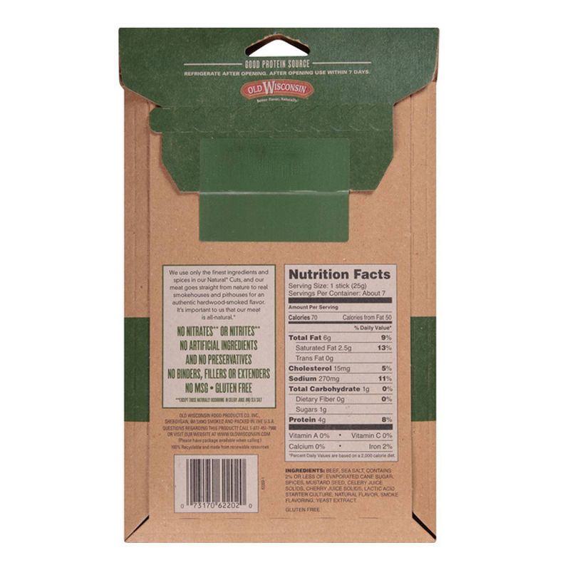 Old Wisconsin Beef Sausage Sticks - 6oz