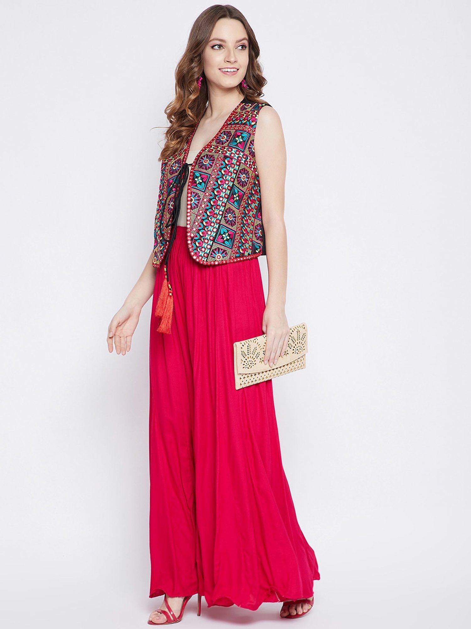 Castle Pink Regular Fit Palazzos