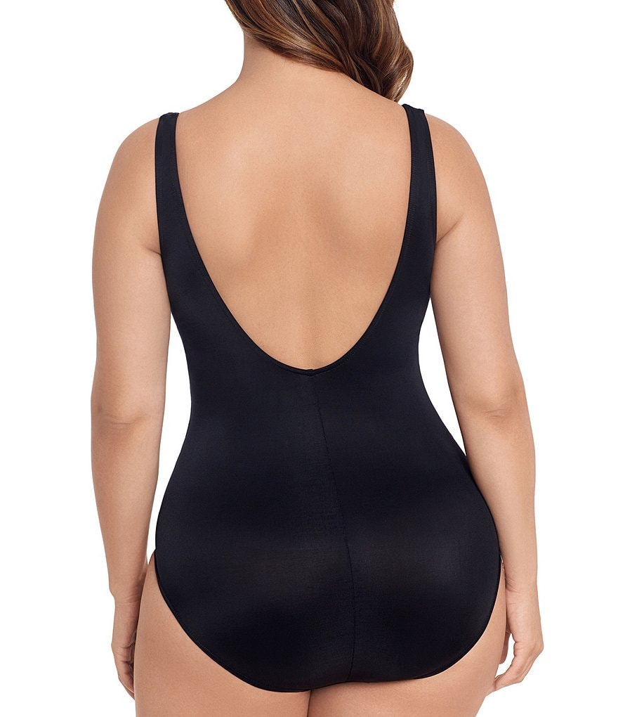 Miraclesuit Plus Size Illusionist Crossover One Piece Swimsuit