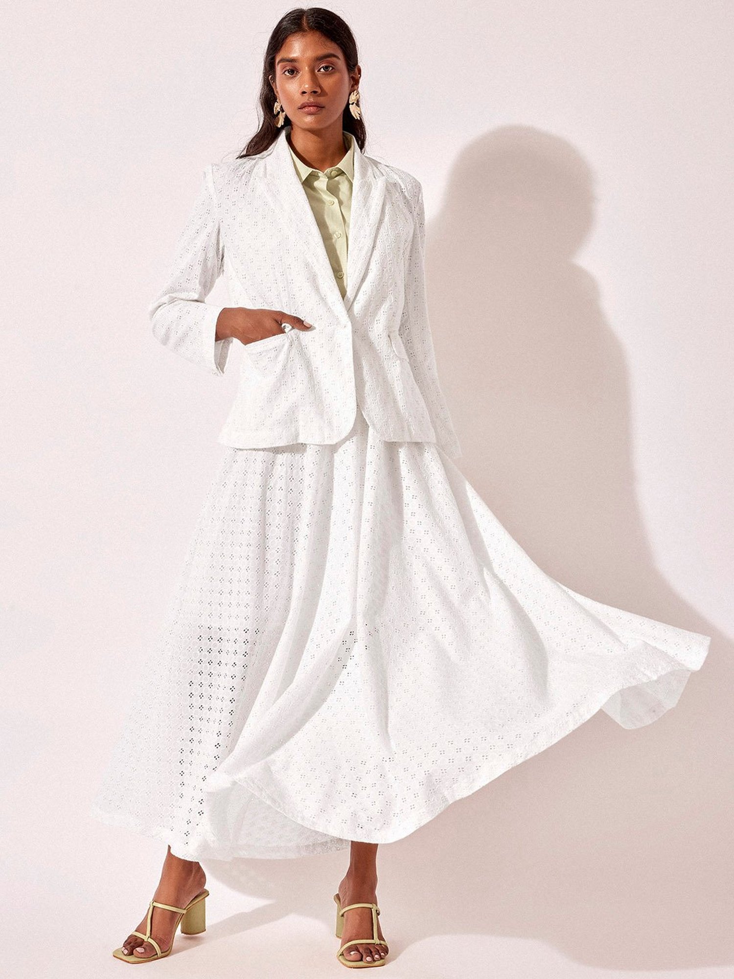 The Label Life White Maxi Skirt