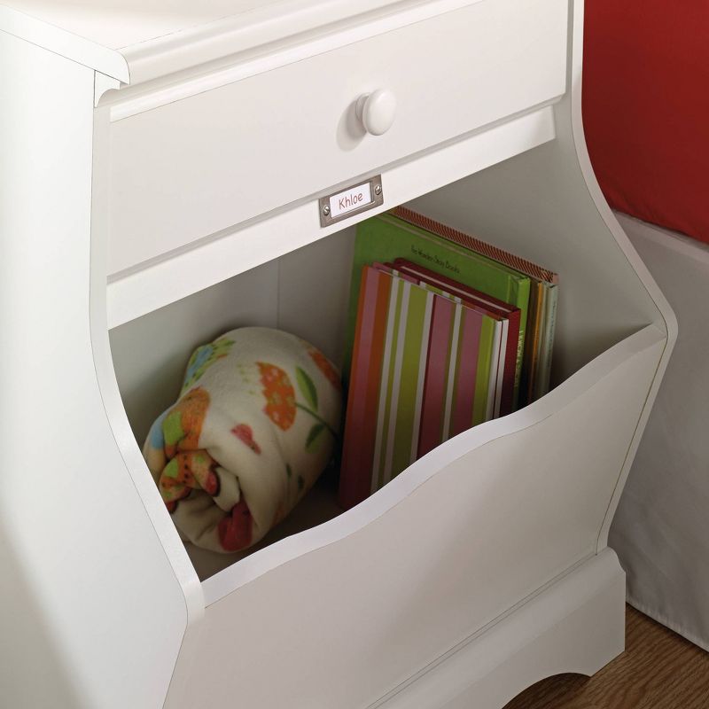 Pogo Nightstand with Storage Bin - Soft White - Sauder