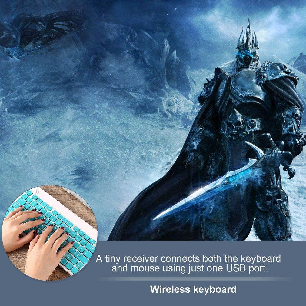 Forter Mini Wireless Keyboard Mouse Combo Set USB 2.4Ghz for Computer Desktop