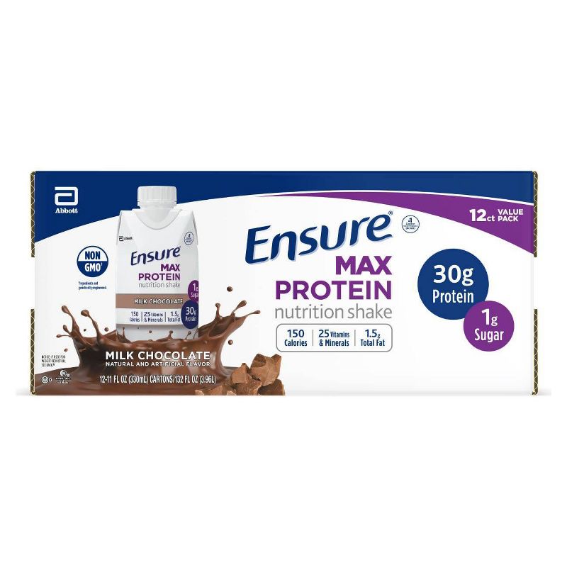 Ensure Max Protein Shake - Chocolate - 12pk/132 fl oz