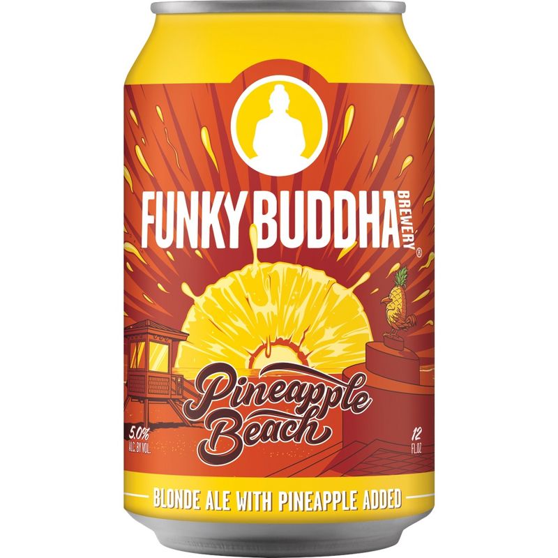 Funky Buddha Pineapple Beach Blonde Ale Beer - 6pk/12 fl oz Cans