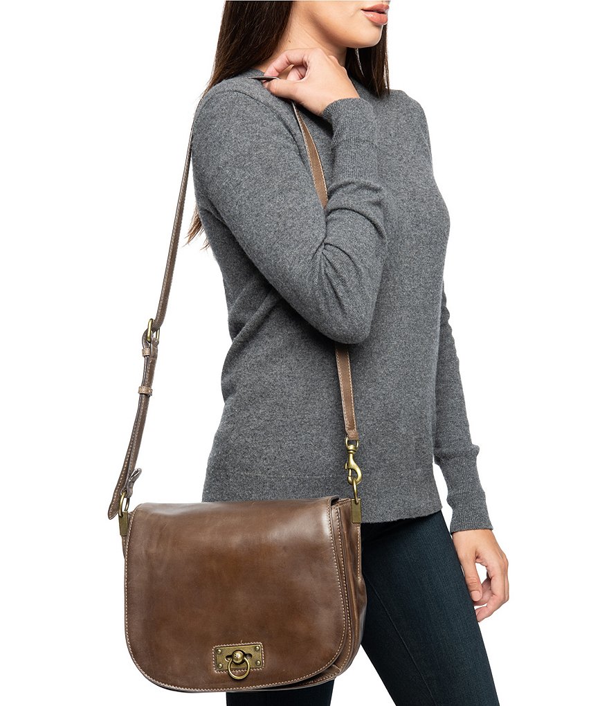 Frye Farrah Flap Antiqued Leather Shoulder Bag