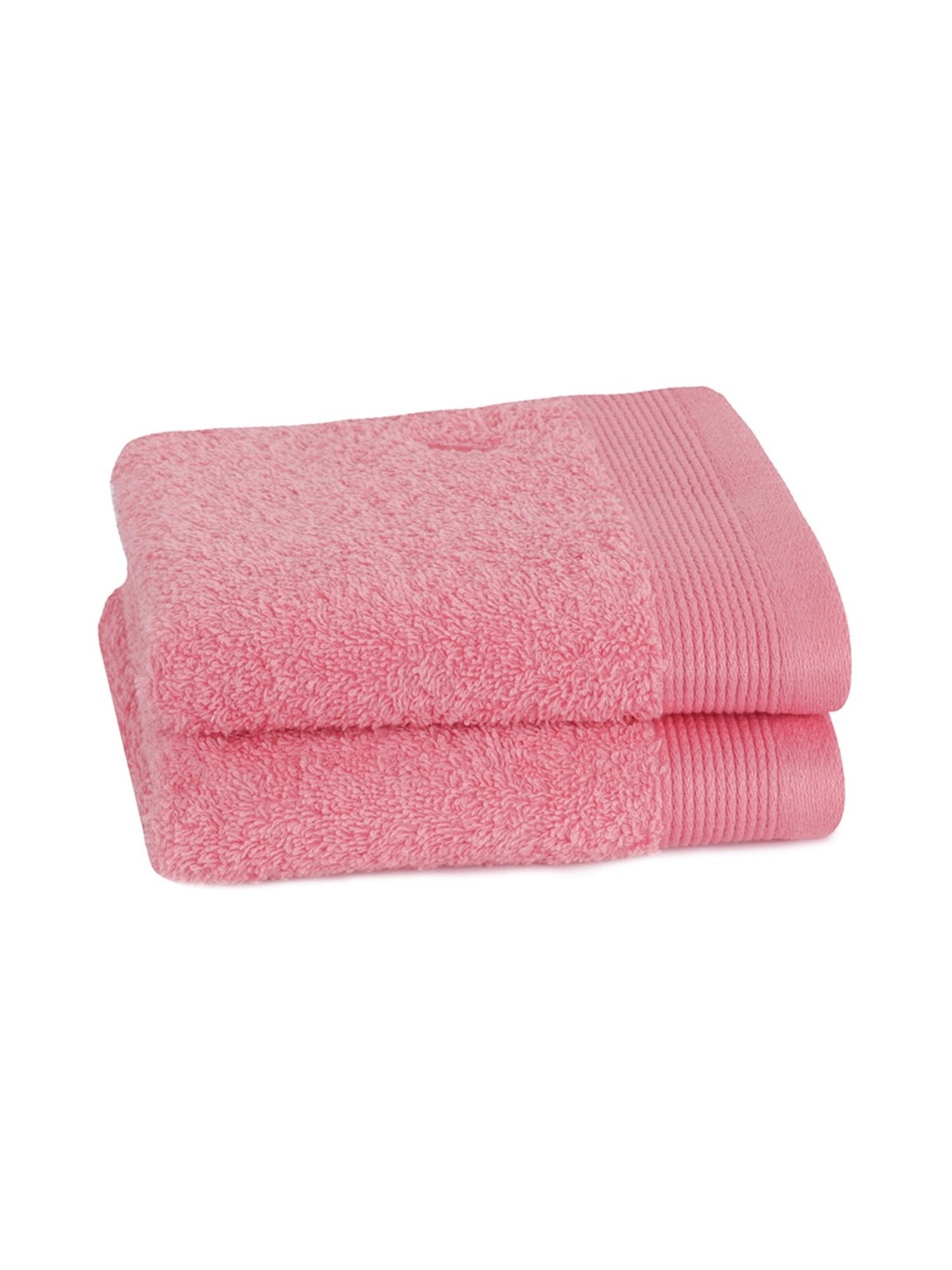 Maspar Pink Cotton 550 GSM Hand Towels - Set of 2