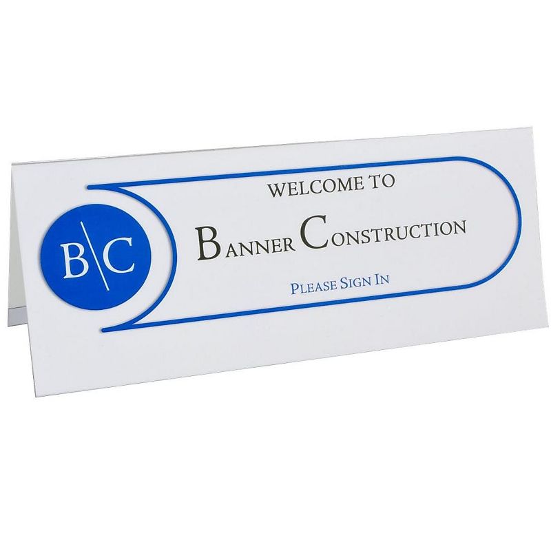 C-Line Tent Card Holders 4 1/4" x 11" Rigid Heavyweight Clear Plastic 25/Box 87507