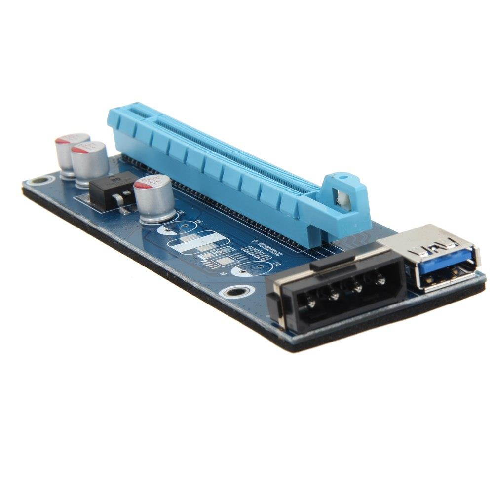 60cm USB 3.0 PCIe Riser Card PCI-E Express 1xTo 16x Extender Riser Card SATA 4PIN Power PCIe USB Adapter For BTC Mining Machine