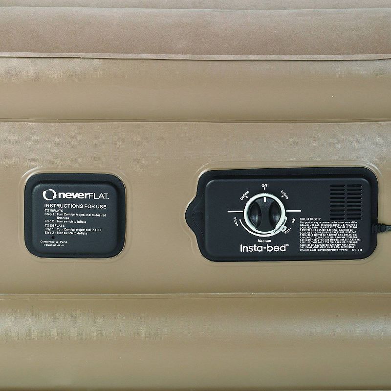 Living iQ Inflatable Portable Small Travel Size Kids Toddler Sleeping Blow Up Air Bed Mattress with Electric Pump and Headboard, Marvel Avengers