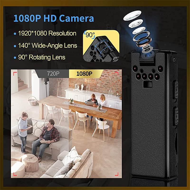 Hidden Camera No WiFi Needed HD 1080p Mini Spy Camera Video Recorder Portable Voice Recorder for Office-Lectures-Meetings- Classroom (32GB Card)