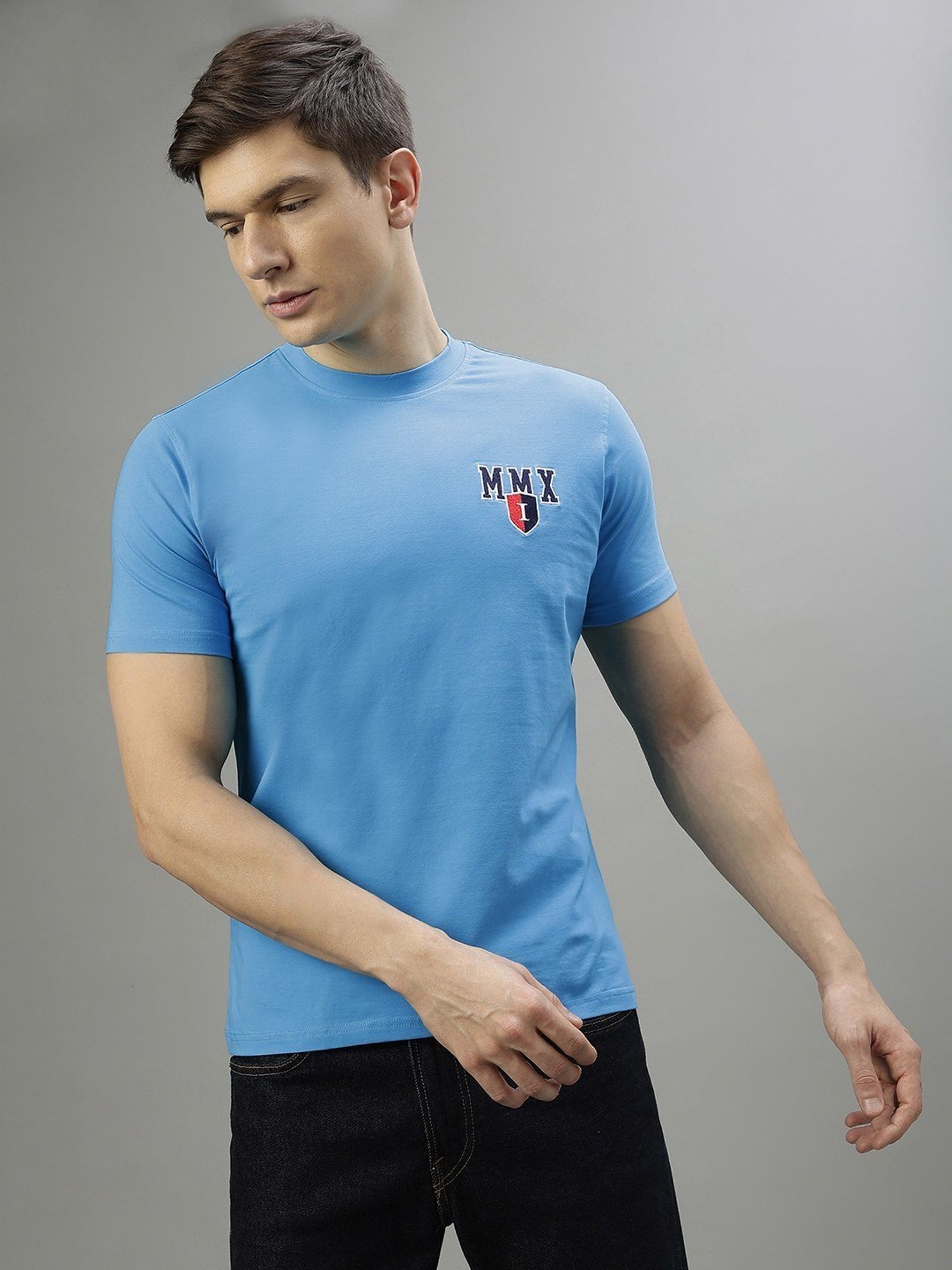 Iconic Men Typography Regular Fit Cotton T-shirt