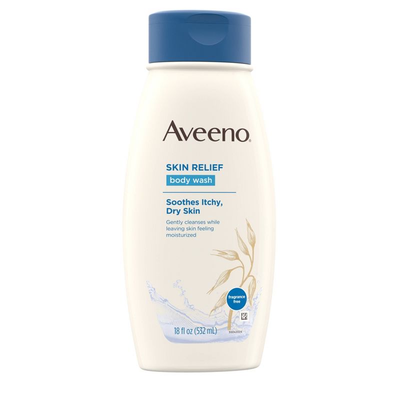 Aveeno Skin Relief Fragrance Free Body Wash for Dry Skin - 18floz