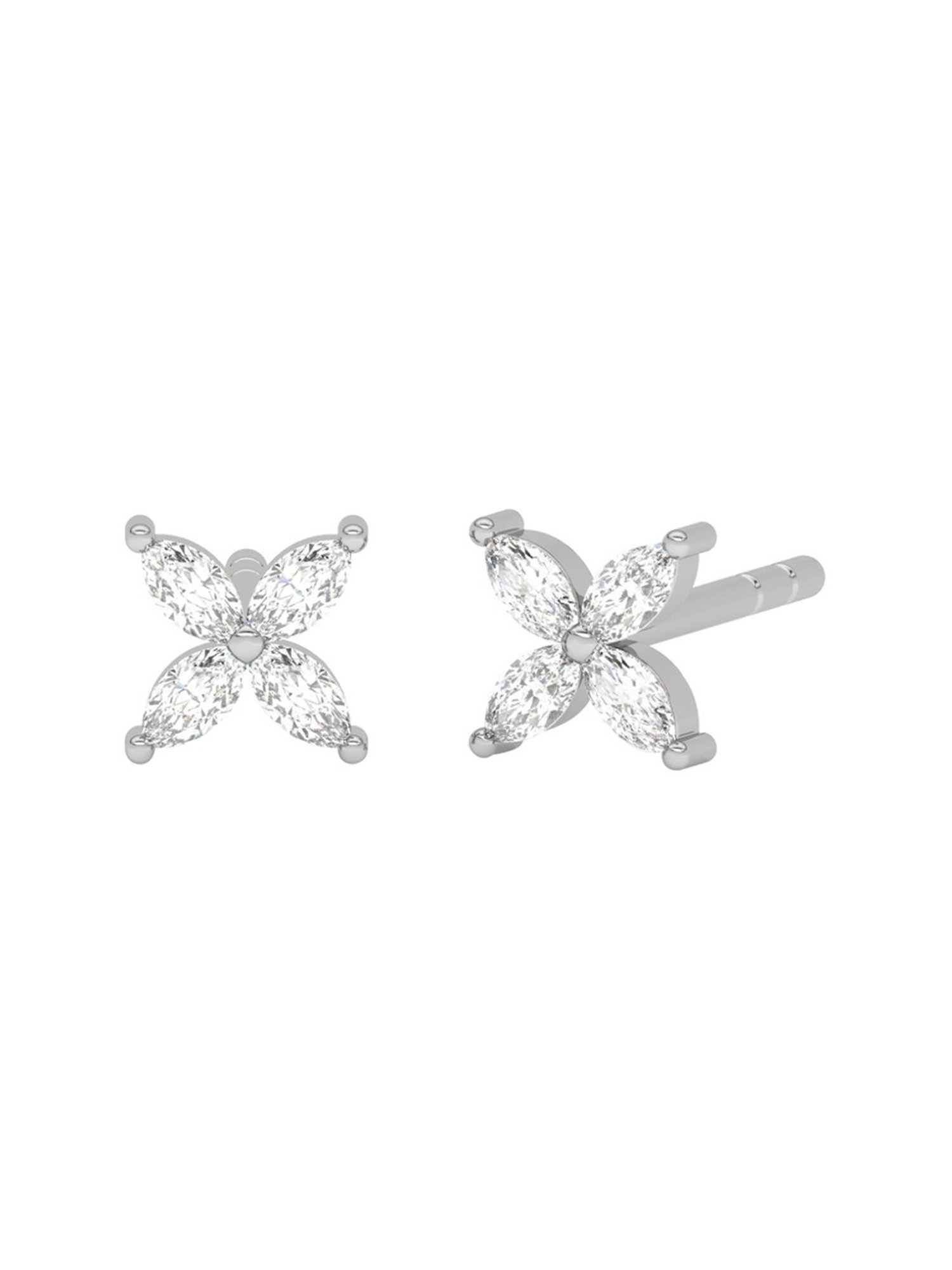Clara 92.5 Sterling Silver Minimal Daily Wear Classic Stud Earrings for Kids Girls
