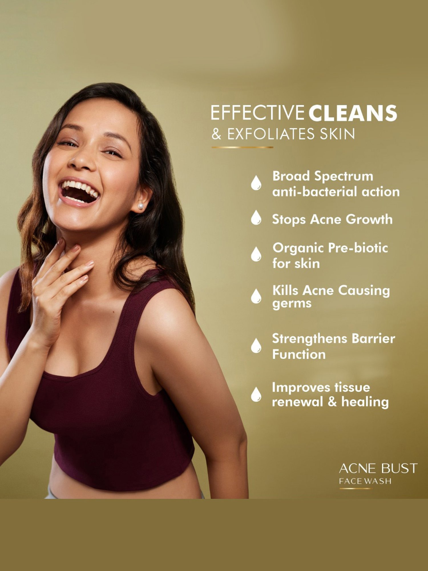 Leeford Acne Bust Face Wash - 50 gm