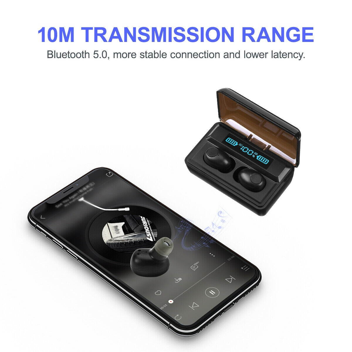 Bluetooth 5.0 Headset TWS Wireless Earphones Earbuds Stereo Headphones  Mic